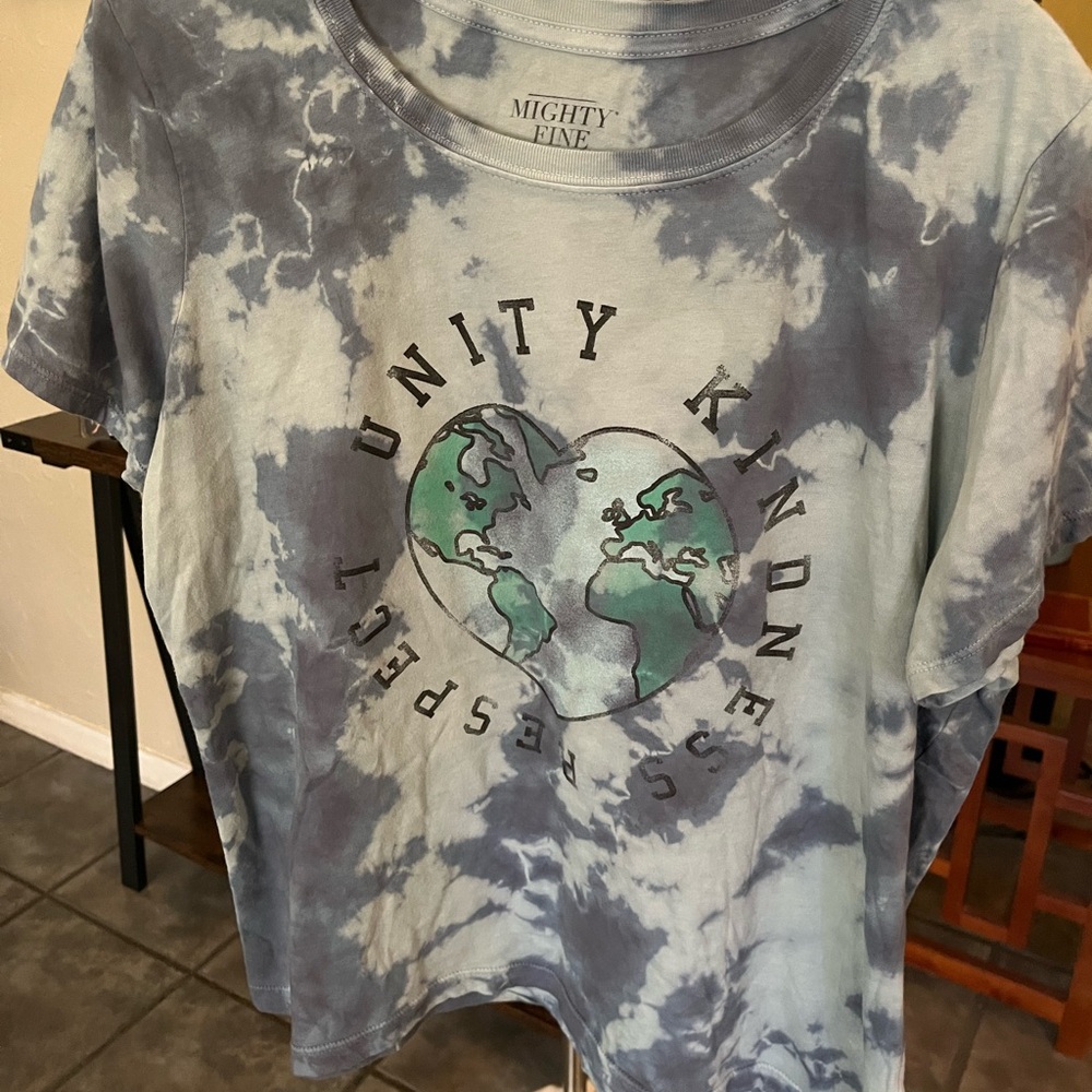 Mighty Fine Blue Tie-Dye Tiedye T-shirt